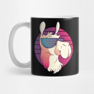 retro 80s llama Mug